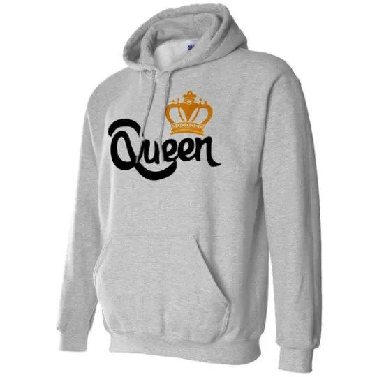KING QUEEN Hoodie Matching Couple Valentines Day Gift
