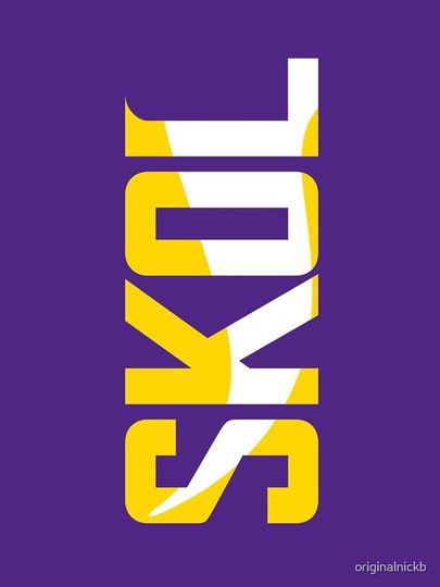 Minnesota Vikings Skol Text Design iPhone Case