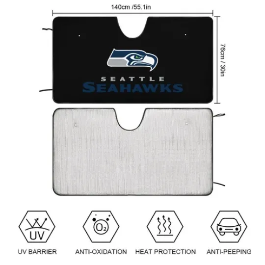 Seattle Seahawks Car Windshield Sunshade Car Accessories Car Sunshade Heatproof