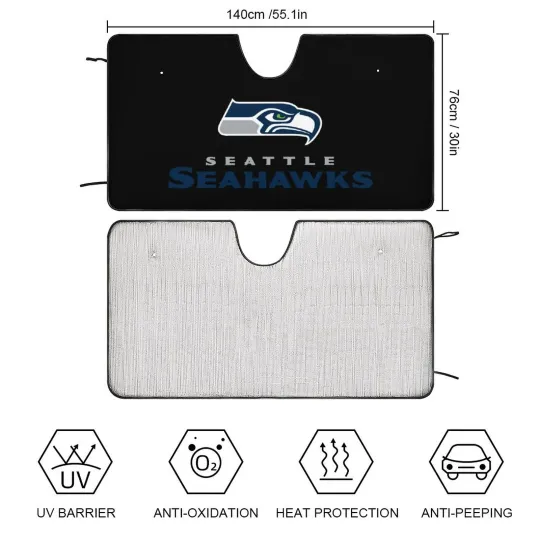 Seattle Seahawks Car Windshield Sunshade Car Accessories Car Sunshade Heatproof