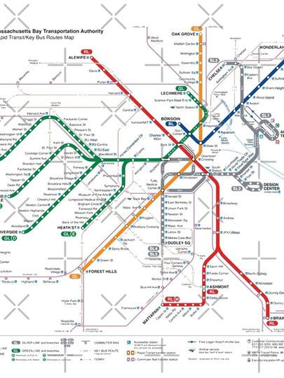 Boston MBTA Map iPhone Case