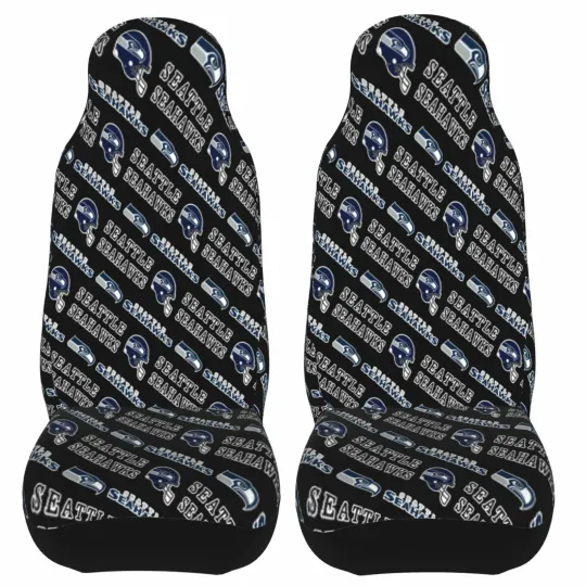2pcs Car Seat Covers Universal Seattle Seahawks Car Front Rear Protectors