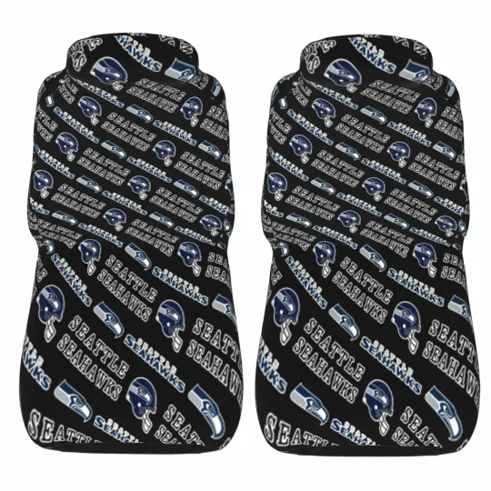 2pcs Car Seat Covers Universal Seattle Seahawks Car Front Rear Protectors