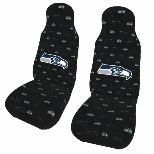 2pcs Car Seat Covers Universal Seattle Seahawks Car Front Rear Protectors