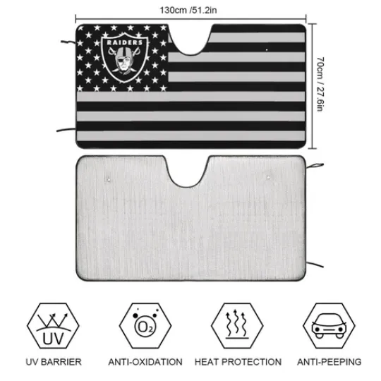 Las Vegas Raiders Car Windshield Sunshade Car Front Window Windshield Protection