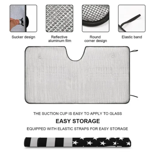 Las Vegas Raiders Car Windshield Sunshade Car Front Window Windshield Protection