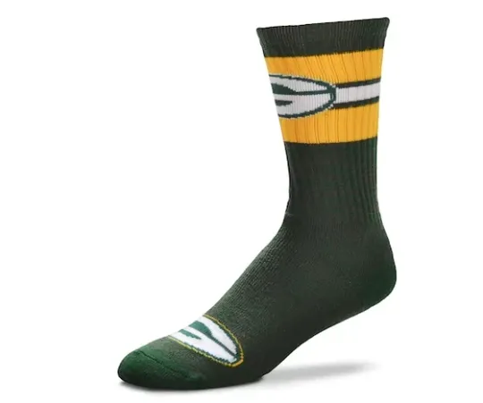 Green Bay Packers First String Crew Socks Medium Green