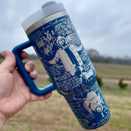 Laser Engraved Toby Keith 40oz Tumbler with Handle