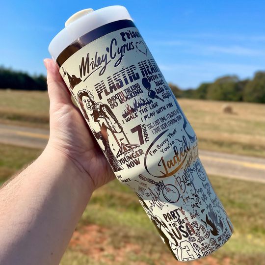 Miley Cyrus 40oz Engraved Tumbler