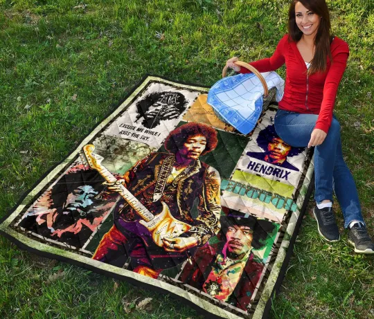 Jimi Hendrix Quilt Blanket Singer Home Decor For Fans