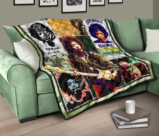 Jimi Hendrix Quilt Blanket Singer Home Decor For Fans