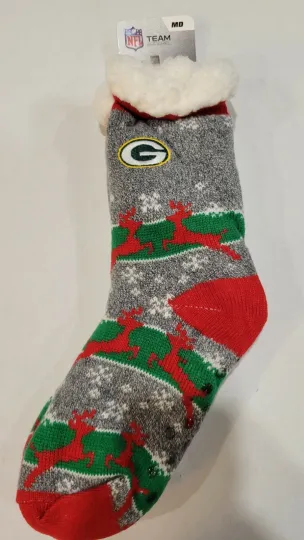football Green Bay Packers Sherpa Slipper Socks, New