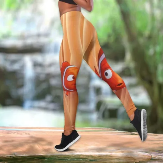 Custome Name Hollow Hoodie Legging Set for Fan /Finding Nemo-For Women