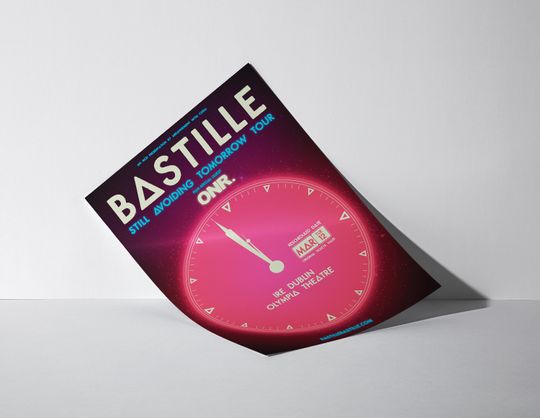 Bastille poster, Bastille's Still Avoiding Tomorrow Tour print, Music wall decor, Indie lover art