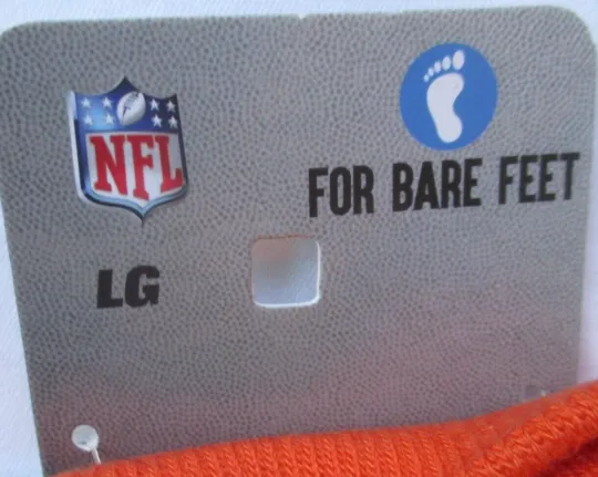 MIAMI DOLPHINS FOR BARE FEET football SOCKS SIZE LARGE - NEW