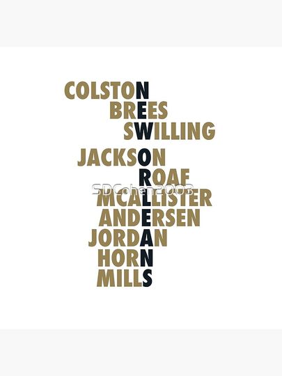 New Orleans Saints Greats Pillow