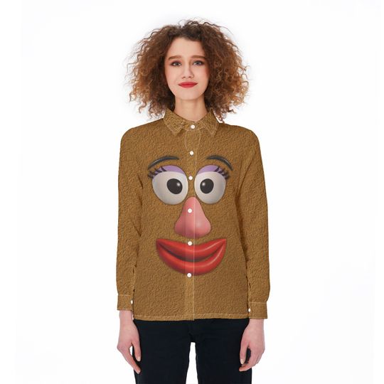 Toy Story Mrs Potato Head Costume Blouse, Mrs Potato Head Cosplay Shirt, Disney Cartoon Costume Women Shirt, Halloween Gift For Her
