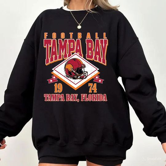 Discover Vintage style Tampa Bay Football Sweatshirt,Sunday Football Shirt, 90s Style Sports Fan Sweater, Unisex Cozy Crewneck, Football shirt