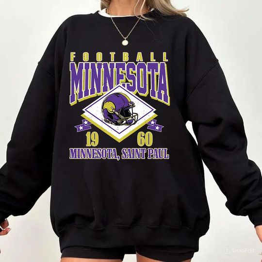 Vintage Minnesota Football Sweatshirt, Sunday Football Sweatshirt, Sports Fan Sweater