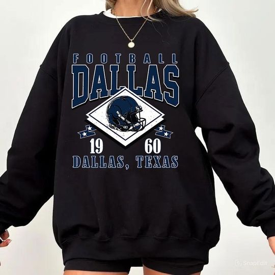 Vintage Dallas Football Sweatshirt, Sunday Football Sweatshirt, Sports Fan Sweater