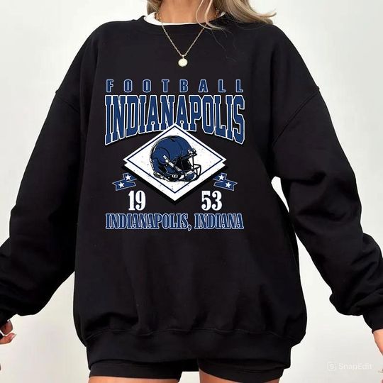 Vintage Indianapolis Football Sweatshirt, Sunday Football Sweatshirt, Sports Fan Sweater