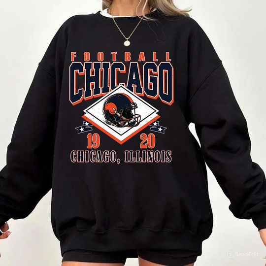 Discover Vintage Chicago Football Sweatshirt, Sunday Football Sweatshirt, Sports Fan Sweater