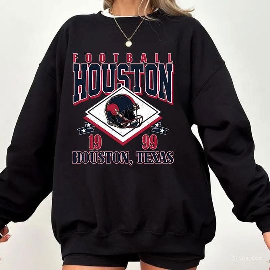 Discover Vintage Houston Football Sweatshirt, Sunday Football Sweatshirt, Sports Fan Sweater