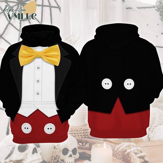 Mickey Mouse Costume Hoodie, Disneyland Custom Hoodie, Mickey Mouse Hoodie