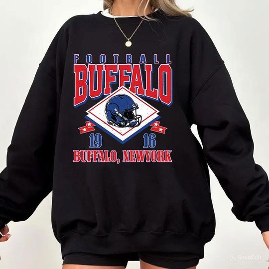 Discover Vintage Buffalo Football Sweatshirt, Sunday Football Sweatshirt, Sports Fan Sweater
