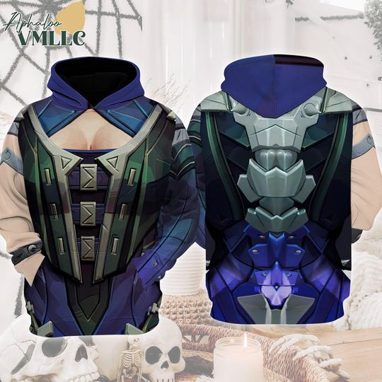 Discover Punkchild Armor Cosplay Hoodie, Fantasy Warrior 3D Costume Sweatshirt