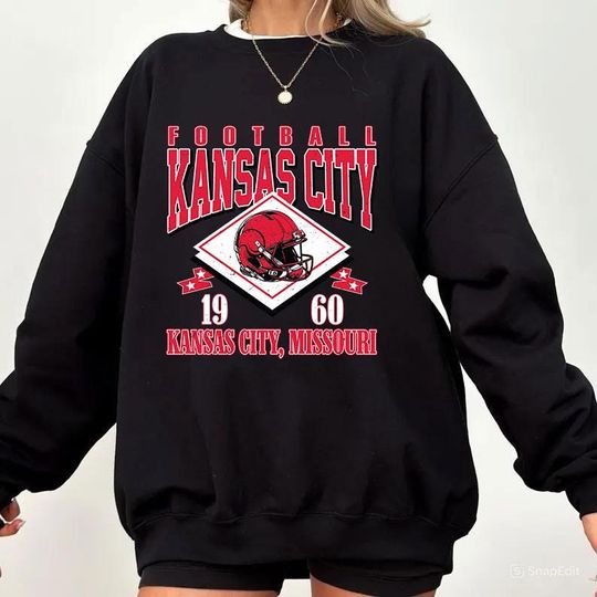 Discover Vintage Kansas City Football Sweatshirt, Sunday Football Sweatshirt, Sports Fan Sweater