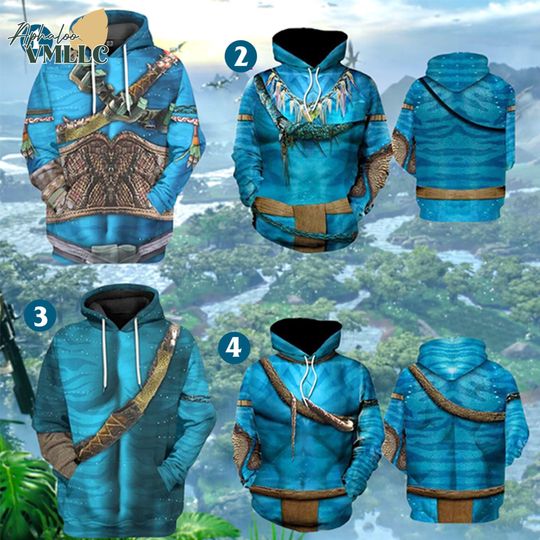 Discover AVATAR Characters Cosplay Outfits, Avatar Na'vi Costume, Jake Sully Sweatshirt