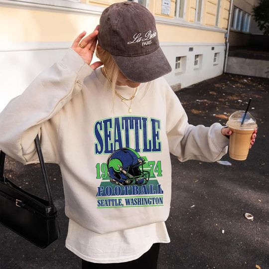 Vintage Seattle Football Team Sweatshirt, Game Day Sweatshirt, Sports Fan Sweater