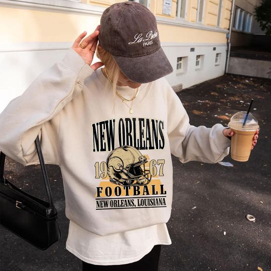 Vintage New Orleans Football Team Sweatshirt, Game Day Sweatshirt, Sports Fan Sweater