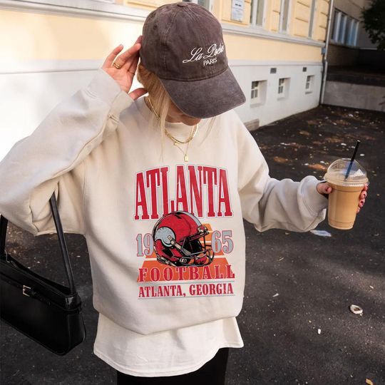 Vintage Atlanta Football Team Sweatshirt, Game Day Sweatshirt, Sports Fan Sweater