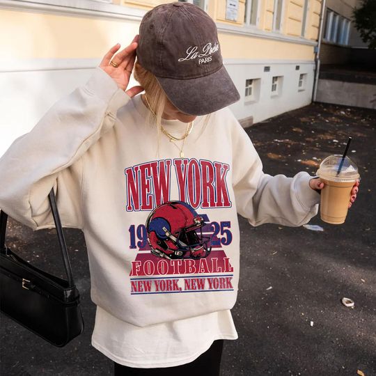 Discover Vintage New York Giants Football Team Sweatshirt, Game Day Sweatshirt, Sports Fan Sweater