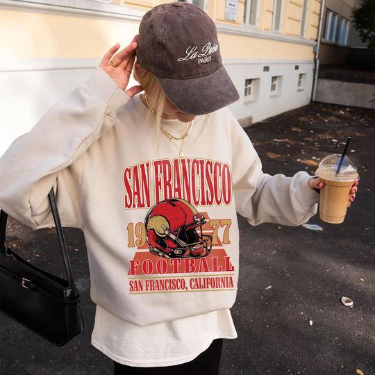 Vintage San Francisco Football Team Sweatshirt, Game Day Sweatshirt, Sports Fan Sweater