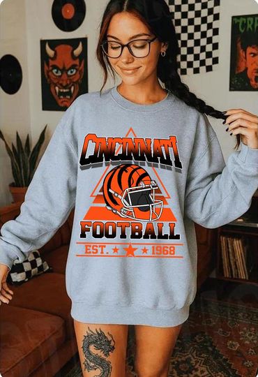 Discover Cincinnati Football Team Sweatshirt, Game Day Sweatshirt, Sports Fan Sweater