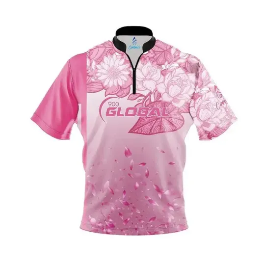 Discover 900 Global Breast Cancer Petal Pink Fast Track CoolWick Bowling Jersey