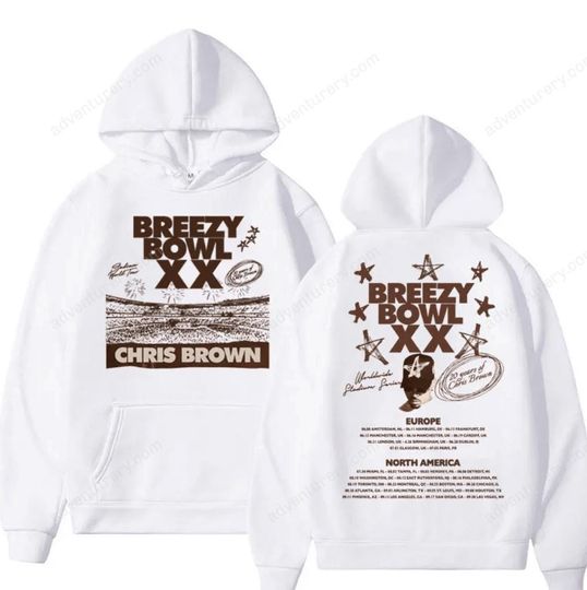 Rapper Chris Brown Breezy Bowl XX Concert Hoodies