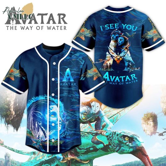 Discover Avatar the Way of Water Baseball Jersey, Avatar Movie Jersey Shirt, Jake Sully and Neytiri Shirt, Avatar Baseball Jersey, Fire and Ash