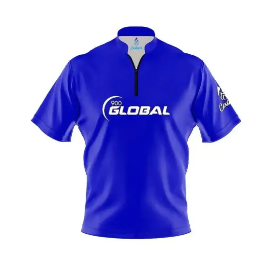 Discover 900 Global Blue Fast Track CoolWick Bowling Jersey