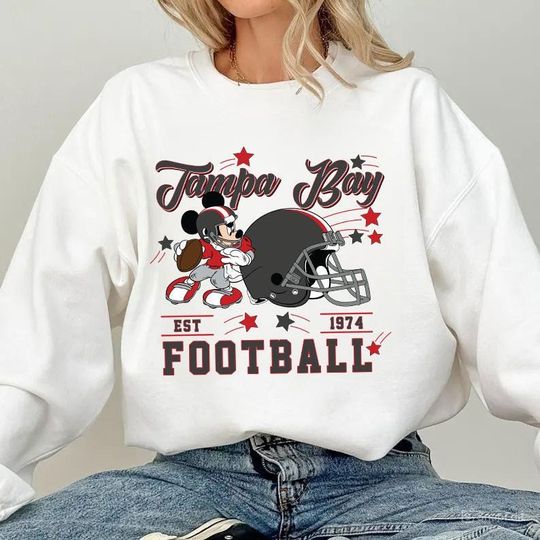 Discover Vintage Tampa Bay Football Sweatshirt, Retro Cartoon Graphic Pullover, 90s Style Sports Fan Sweater, Unisex Cozyt Crewneck, Football shirt