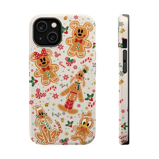 Mickey Holiday MagSafe Phone Case for iPhone, Impact Resistant Christmas Disney Phone Case