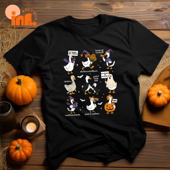 Halloween Goose Shirt, Abolish ICE T-Shirt, Goose Lover Tee, Anti Trump T-Shirt, Anti Maga Shirt