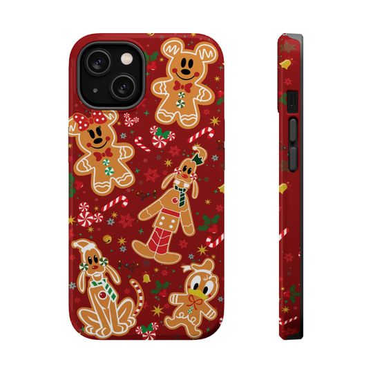 Discover Mickey Holiday MagSafe Phone Case | Christmas Mickey Impact Resistant MagSafe Cell Phone Case| Christmas Phone Case for Disney Fan