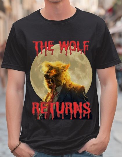 Discover Trump Werewolf T Shirt, Funny Political Halloween Tee, Scary Werewolf Trump Graphic, Political Satire Halloween T Shirt