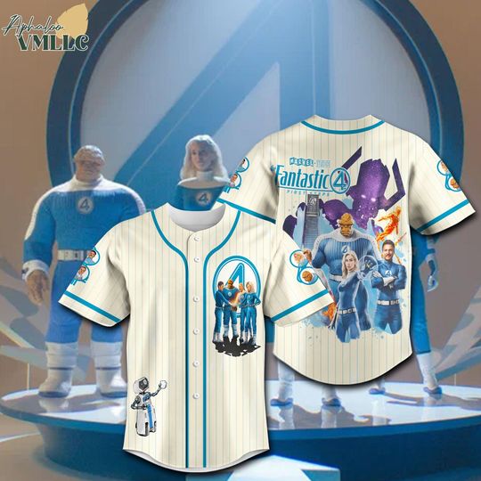 Baseball Shirt The Fantastic Four First Steps, Fantastic Four Jersey