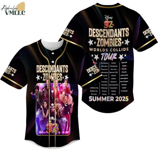 Zombies Descendants World Tour Baseball Jersey, Zombies 4 Shirt, Descendants World Tour