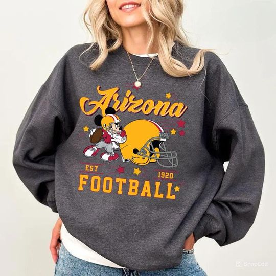 Discover Vintage Arizonna Football Sweatshirt, Retro Cartoon Sweatshirt, Sports Fan Sweater